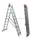 3 sections Aluminum Foldable Extension Ladders with EN131